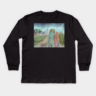 Punjabi village girls Kids Long Sleeve T-Shirt